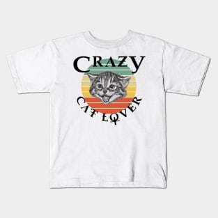 Crazy cat lover Kids T-Shirt